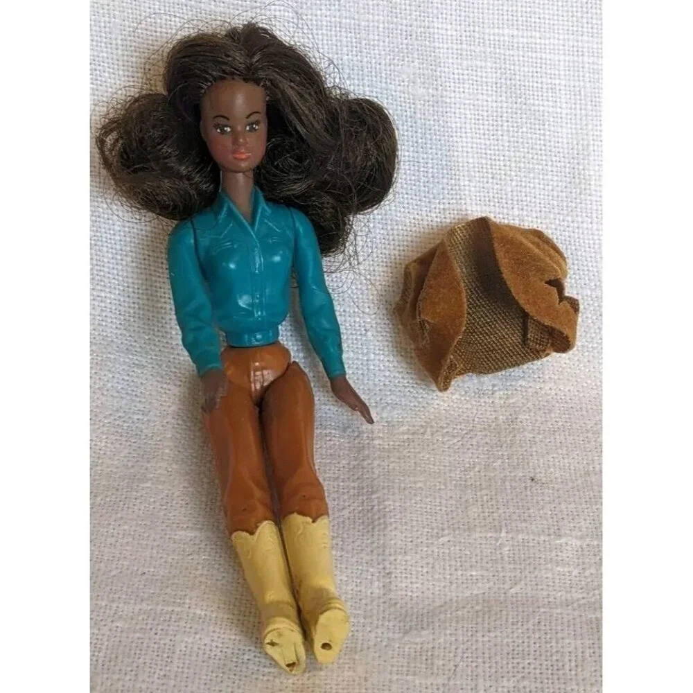 80s Kenner Glamour Gals Doll African American Cowgirl Jana Blair Mini Vtg 4.5